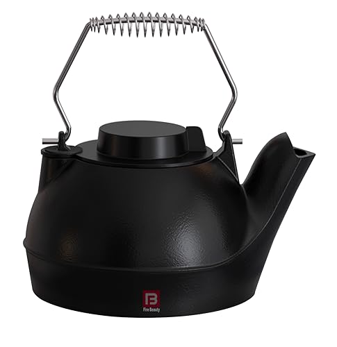 Fire Beauty Humidifying Iron Kettle，Stove Humidifier，Wood Stove Kettle，Cast Iron，Chrome handle by Fire Beauty - Used condition - US$24.49