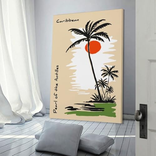 Tableaux sur toile Caraïbes grand format avec finitions soignées pour bureau moderne