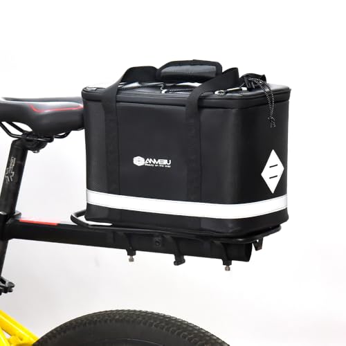 ANMEILU Bike Rack Bag Bicycle Bag Trunk Rear Rack Bag Bike Panniers Bike Accessories Basket Storage Luggage Saddle Shoulder Bag 14L for E bike, Bicycle With Rain Cover
