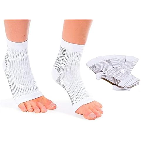 Plantar Fasciitis Socks with Arch Support (White S/M (Women 2-5.5 / Men 5.5-8.0) 2PAIRS) Cover