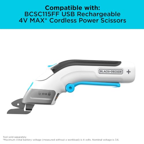 BLACK+DECKER 4V MAX Cordless Electric Fabric Craft Scissors, USB Rechargeable (BCSC115FF) - image 4