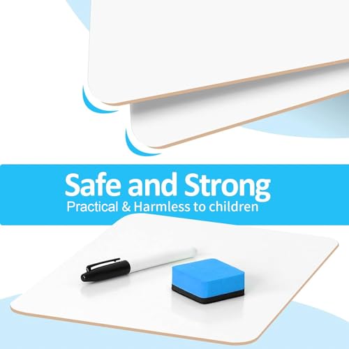 Dry Erase LapBoards, PANDRI 16 Pack Double Sided 12.5 x 9 Inch Whiteboards with 16 Erasers and 16 Markers, Dry Erase Boards for Kids Students Classroom Teacher Supplies - Image 4