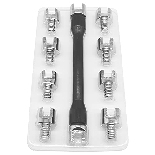 NACHEE 10 in 1 Motorcycle Wheel Spoke Wrench Tool (5.0-6.8 mm) Fits Motorbikes Dirt Bike, Adjustable Torque Spoke Wrench Kit for Adjust Bicycle Rim Tension
