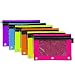 Emraw 3 Ring Canvas Zipper Pencil Pouch Zippered Binder Pen Bags for Students Stationery, Pencils, Pens, Markers and Other School Supplies (Pack of 2)