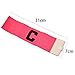 5 Pieces Elastic Football Soccer Captain Armband Adjustable Outdoor Football Player Bands for Youth Adult (Rose Red)