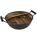 Żeliwna patelnia Wok Uniwersalna patelnia do głębokiego smażenia do zagęszczania garnka ze stali nierdzewnej z pokrywą jodły Duży wok (32 CM)