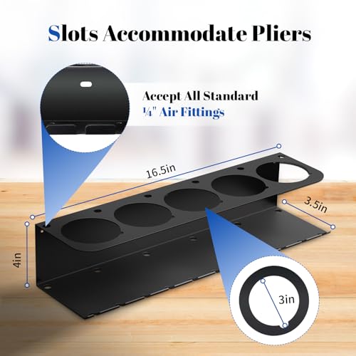 beibijio 2 Stück Spraydosenhalter für Werkstatt,3 inch Kohlenstoffstahl Sprühdosenhalter Wandregal mit 5 Löchern,Vielseitig Dosenhalter für Sprühflaschen,Organizer für Elektrowerkzeuge