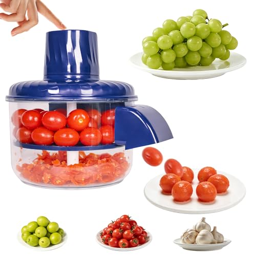 Foneso Fruit Peeling Machine One-Touch Peeling & Auto-Ejection Automatic Tomato Peeler for Grapes Plums Cherry Tomatoes Easy to Clean with Removable Parts Kitchen Peeler Appliances