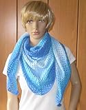 Selbstgestrickt/Handgemacht/Dreieckstuch/Schultertuch/Wickelschal/Schal/gehäkelt/Farbverlaufsgarn/Mund-Nasen Bedeckung