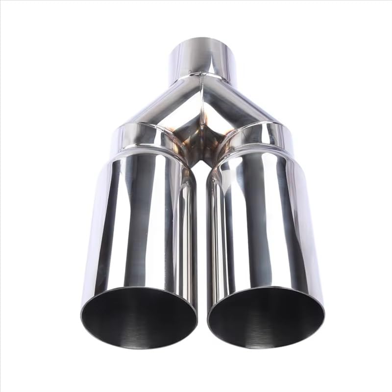 Silencieux d'échappement universel 63mm embout de pot voiture double sortie 76mm