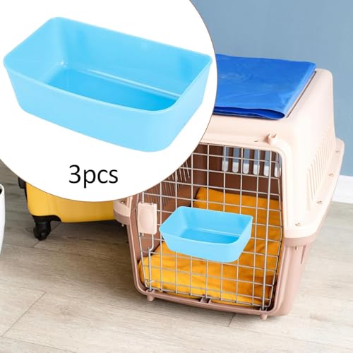 FewNvWa 3 Teile Fressnäpfe für Katzen und Hunde in der Transportbox, Blau