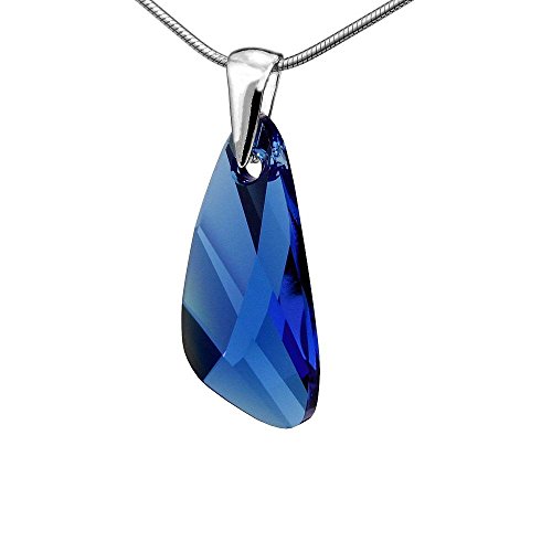Silvego LSW168P - Colgante con Swarovski Crystals Wing 23 mm Capri Blue