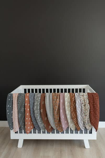 Image of Mebie Baby Harvest Floral Muslin Swaddle, Modern and Neutral Swaddle Blanket for Baby Girl or Boy, Soft Baby Blankets, Newborn Swaddle Blanket, 0-3 Month, Comfy Wrap, Baby Essentials & Gifts