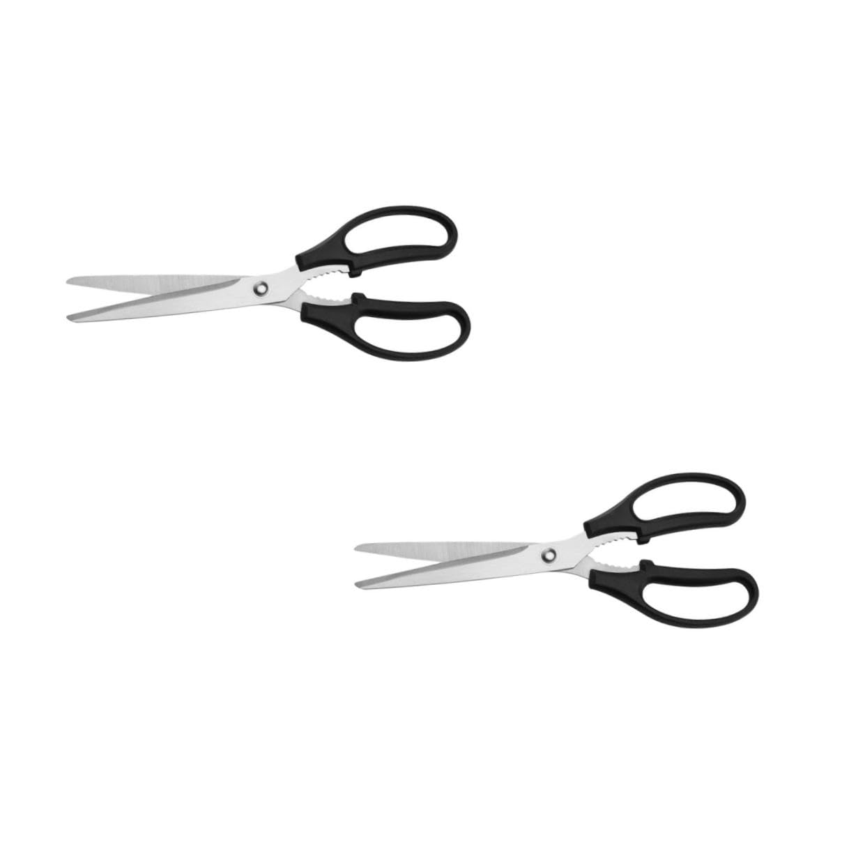 Ciieeo 2pezzi Forbici Da Cucina Acciaio Inossidabile Utensile Multifunzionale Per Pesce e Per Cucina Domestica e Barbecue Nero