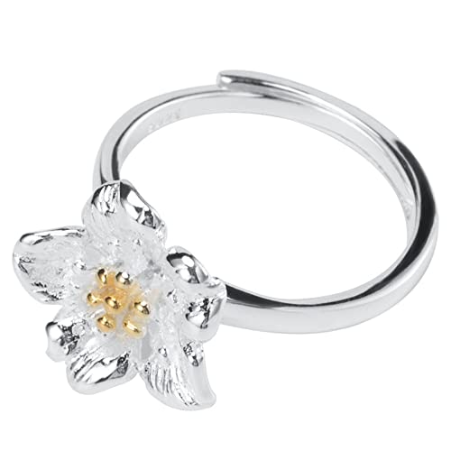 Bague femme ajustable idée cadeau d'anniversaire romantique fleur antique