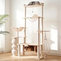 猫タワー 木製 高さ190cm 宇宙船2つ搭載 天然麻ロープ爪と 展望台 頑丈 Amazon.co.jp: キャットタワー 木製 高さ190cm 多頭飼い対応 天然麻