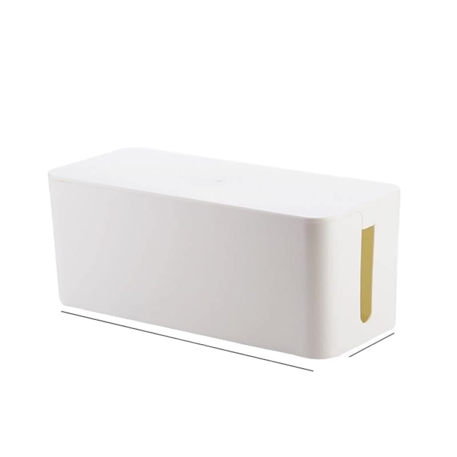 Hanging Storage Bags Cable Storage Box, Power Board, Wire Management, Wire Box, Socket Organizer, Network Basket, Charger(White-L)