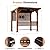 Modern Shade The Aura Cedar Wood Entertainment Bar Center, Wood Gazebo Grill Pavilion with Shelves & Paper Towel Holder, Grill Gazebo with Hardtop Steel Roof,TV Mount, Power Strip for Patio, Garden