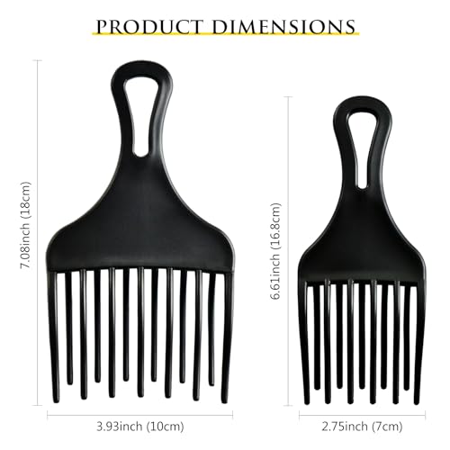 Set de 2 Peines Afro Grandes y Pequeños miniatura 3