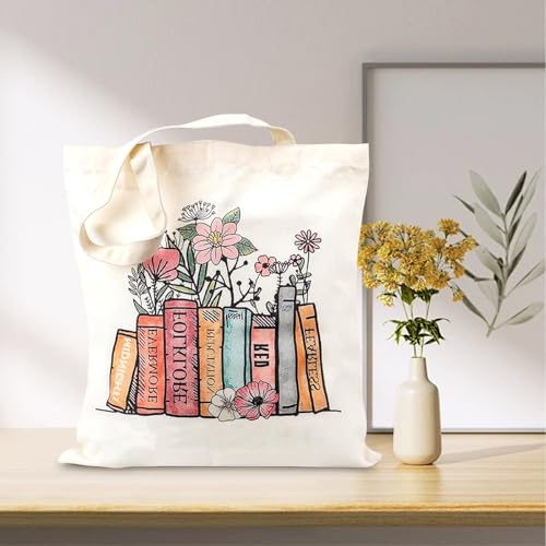 Megcdtr Stoffbeutel Bedruckt, 2 Stück Baumwolltasche Bedruckt, Stoffbeutel Geschenk Tragetasche und Kosmetiktasche, Baumwolltasche für Damen Reise Tragbare Makeup(Weiß)