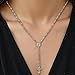 Buyongwant Cross Necklace for Women Y-shaped Chain Fashion Long Silver Women's Jewelry