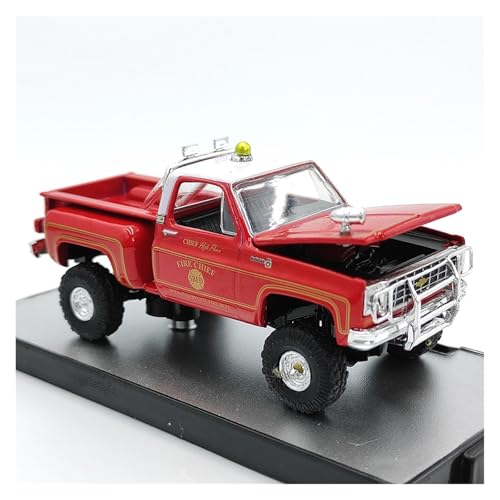 YLQERZ Classique Die Cast Modèle Modèle Réduit De Voiture Chevrolet Scottsdale 4X4 1976 en Alliage Échelle 1/64 Jouet Ouvrable (Rouge) Miniature De Collection