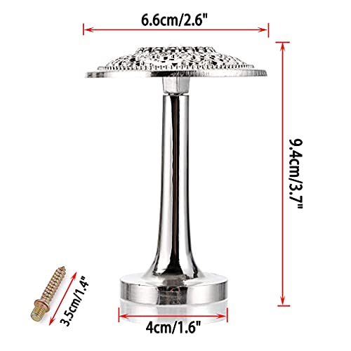 BSTKEY A Pair of Decorative Curtain Holder with Hollow Pattern - Metal Hollow-Carved Design Curtain Drapery Hook Tieback Holdback, Home House Decoration (Silver) - Image 3