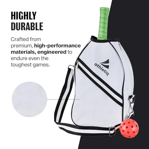 Image of Pro Pickleball Racket with Free Sports Bag Set |16mm Kevlar 18K Carbon Fibre Paddle USPA Standard Pickle Ball Racket for Advanced to Pro Players (Heaven Grey) New Model