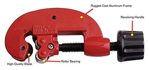 GSK Cut® Tubing Pipe Cutter for Copper Aluminum Tubing 1/8" to 1-1/8" (O.D. 3-28 mm) 3