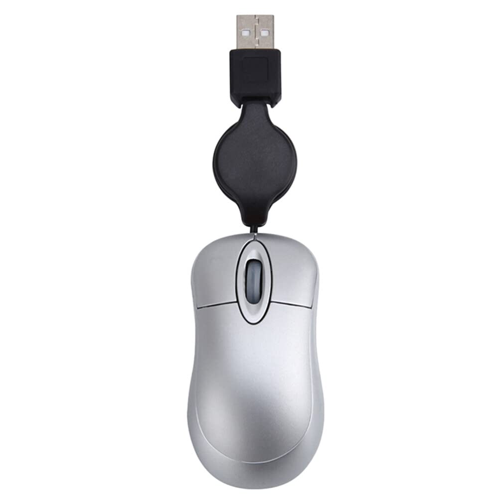 Hemobllo Mouse USB Mini Telescopico 1000 Dpi in Plastica per Computer