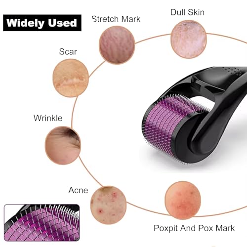 Derma Roller, 0.75mm Beard Growth Roller, 660 Needle Microneedling Roller for Men and Women, Microneedle Roller with Case for Stimulate Hair Growth, Facial Skin Care - Image 5