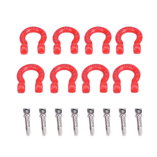 Manilles pour gréement RC : lot de 8 boucles de remorquage en métal pour SCX10 et D90