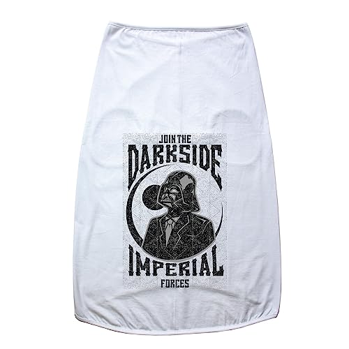 Image of Dog T-Shirt Dark Round Neck Sleeveless Tank /Tee Comfort, Breathable, Lightweight Dog Clothes /Apparel for Small /Medium and Big Dogs Breeds.(White /L)