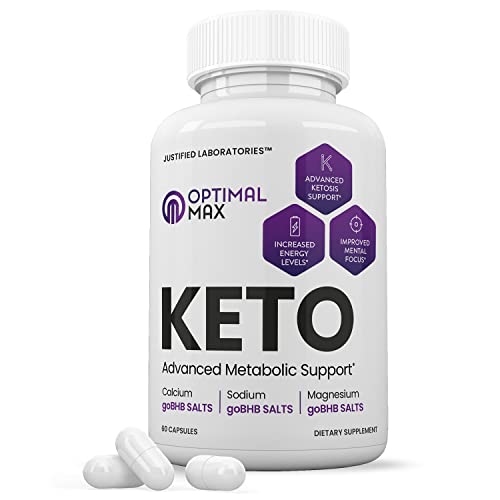 Optimal Max Keto Pills Includes Apple Cider Vinegar Patented Gobhb® Exogenous Ketones Advanced Ketogenic Supplement Ketosis Support For Men Women 60 Capsules #TOP25