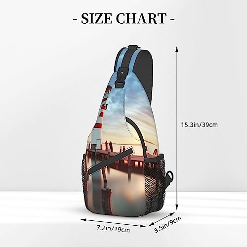 Sac de poitrine Rainbows Lighthouse durable et résistant