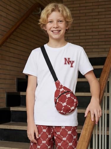 Image of PureChapter Boys Summer Outfits Boys Short Sets Short Sleeve T Shirt Shorts Bag Kids Clothes Clothing Sets Teen 5-14
