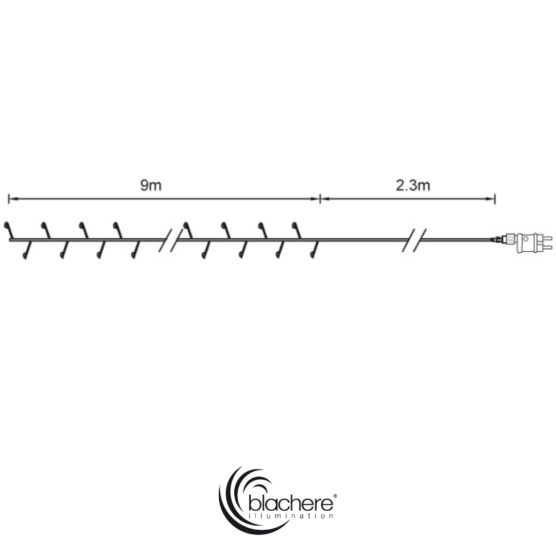 LEALIGHT blachere illumination Guirlande lumineuse MicroLED Grappe - 9m - Intérieur/extérieur (Multicolore)