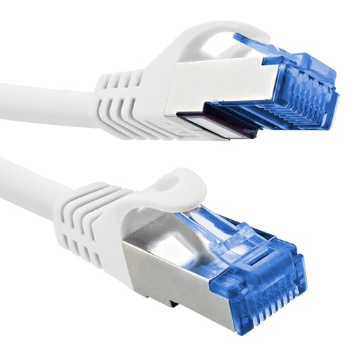 InLine Patch Cable, Cat.6A, S/FTP, TPE (LSZH), CCA, PoE, LAN, Ethernet, Network Cable, RJ45 Gigabit, White, 7.5 m, 72607W