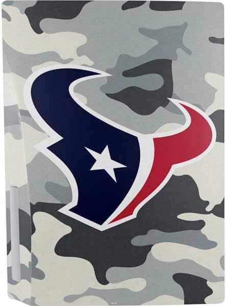 Vista 35 de Skinit Calcomanía para juegos compatible con PS5 Bundle – Diseño de logotipo grande con licencia oficial de los Houston Texans de la NFL Azul