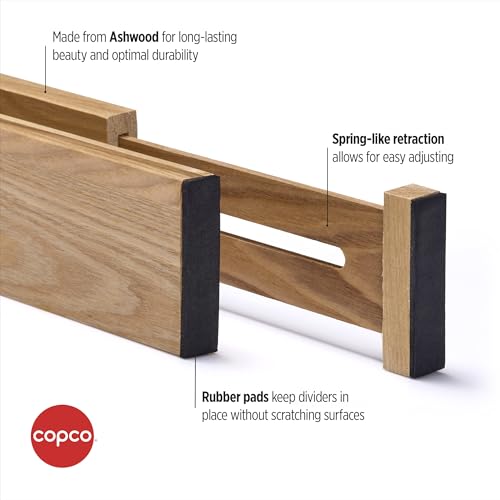 Copco Kitchen Drawer Dividers, Sprin Loaded, Utensil Organizers, Adjustable Drawer Dividers - Image 4