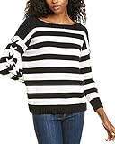 Cynthia Steffe Cece Womens Cece Striped Boatneck Sweater, S, Black