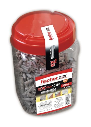 fischer 568720 Chevilles murales, gris, 10 x 50