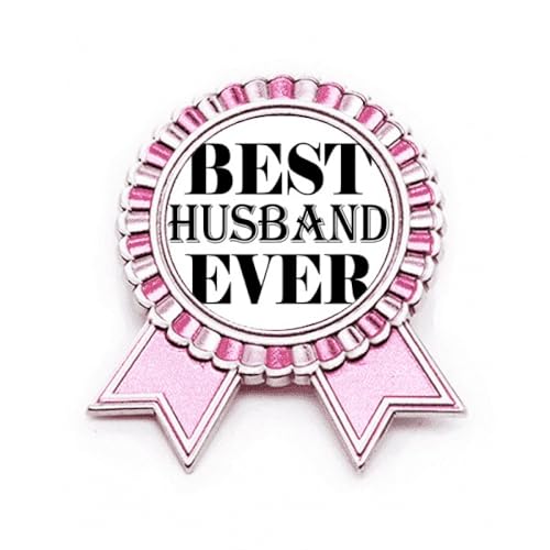 Broche Best Husband Ever le cadeau romantique Art déco rose