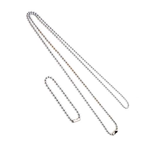 Stainless steel 4.5 in and 27 in. military dog tag ball chain Ships in 1-2 days from USA!3