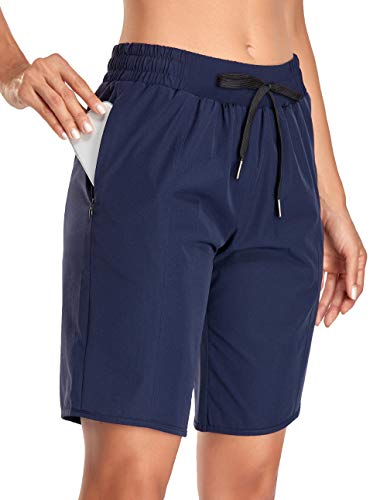 image for Kimmery Yoga Shorts for Women,Skin-Friendly Drawstring Elastic Waist D