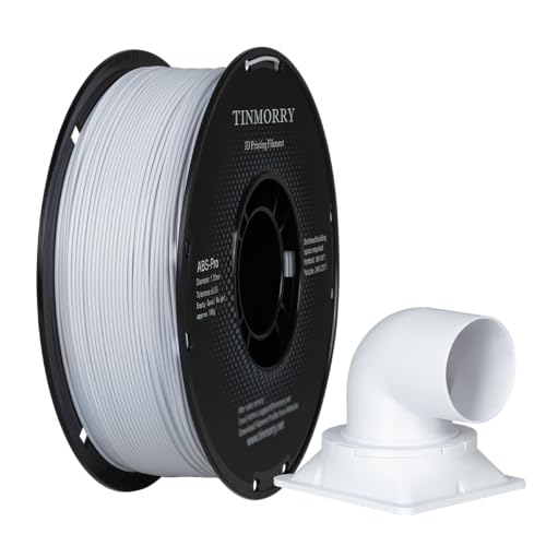 Image of TINMORRY ABS Filament 1.75 mm, ABS (Pro) 3D Printer Filament 1 kg, Good Heat Resistance, Strong & Durable, Dimensional Accuracy ± 0.03 mm, Cold White