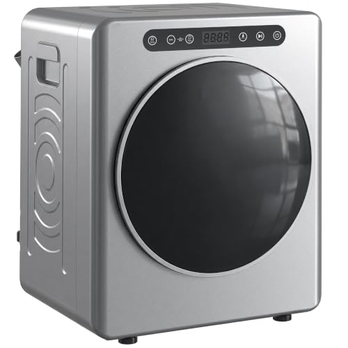 HOMCOM Mini Sèche Linge Évacuation 3kg 1000W Modes Extra Dry et ECO Argent