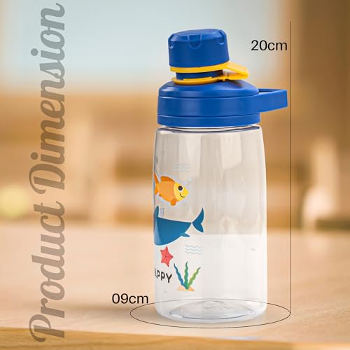 Image of BAYBEE Joy Baby Sipper Water Bottle for Kids | Spill-Proof & BPA Free Safe Sippy Water Bottle 480ml for Kids 6+ Months | Drinking Training Sipper Bottle for School Kids & Toddlers, Boys Girls (Blue)
