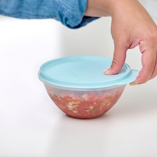 Tupperware Heritage Wonderlier 10 Piece Food Storage Bowl Set in Vintage Colors- Dishwasher Safe & BPA Free - (5 Containers + 5 Lids) - Image 8