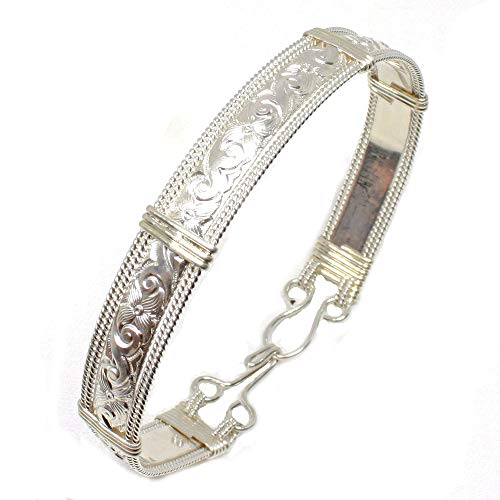 Handmade Sterling Silver Bracelet for Women, 925 Silver Bangle Bracelet